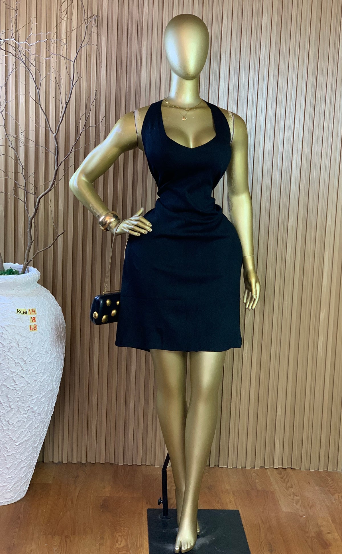 KEMI14 SIZE18 Length43 black dress