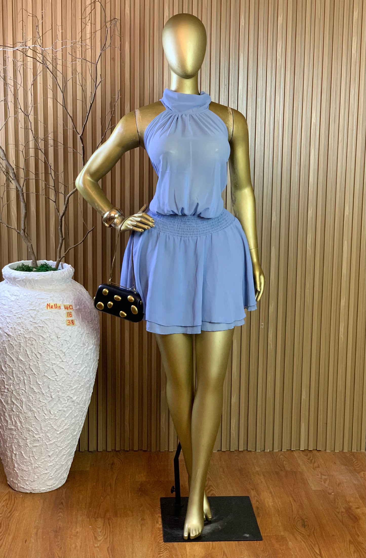 NELLY40 SIZE16 Length38 blue dress