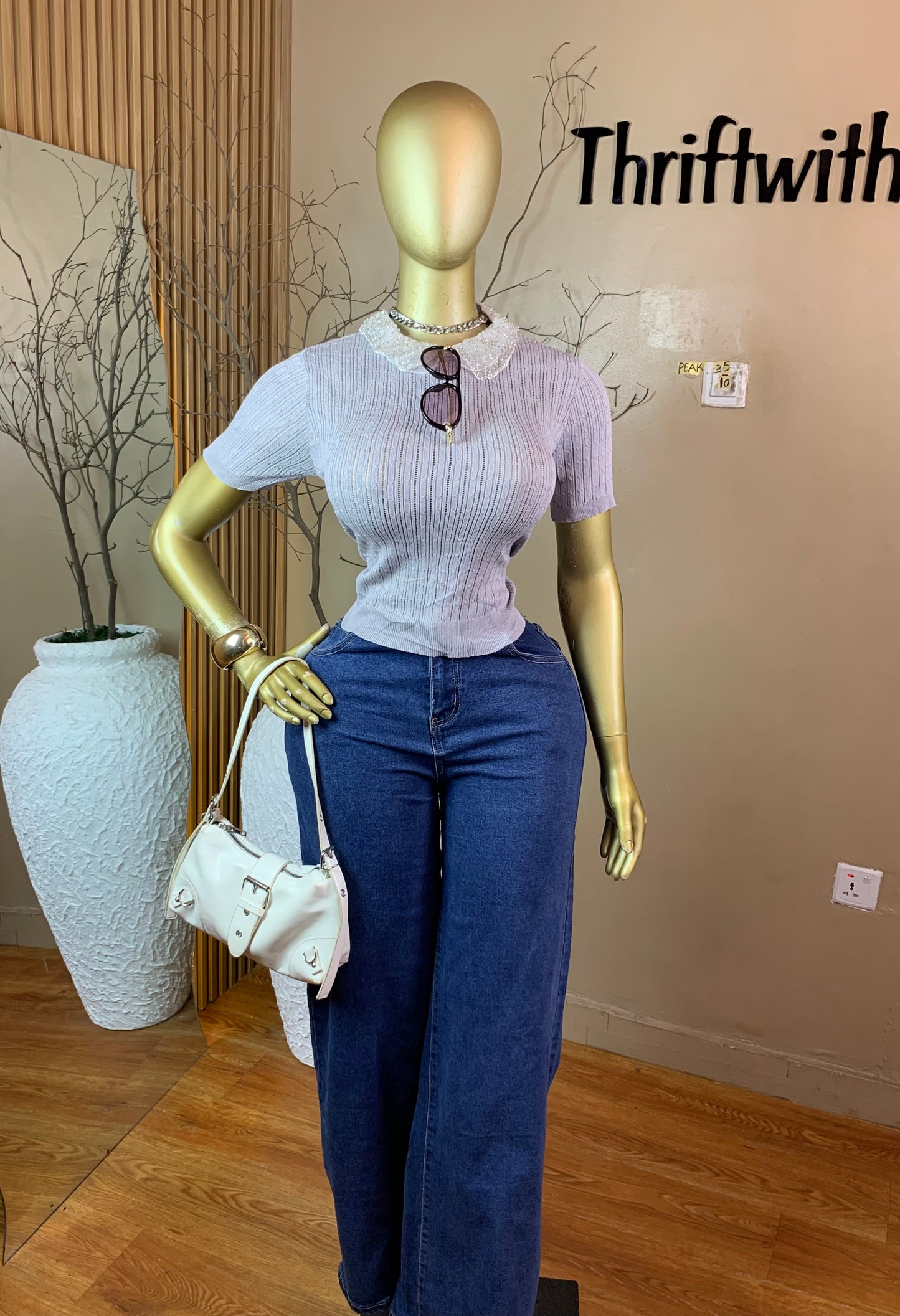 PEAK35 LAVENDER GREY TOP SIZE10