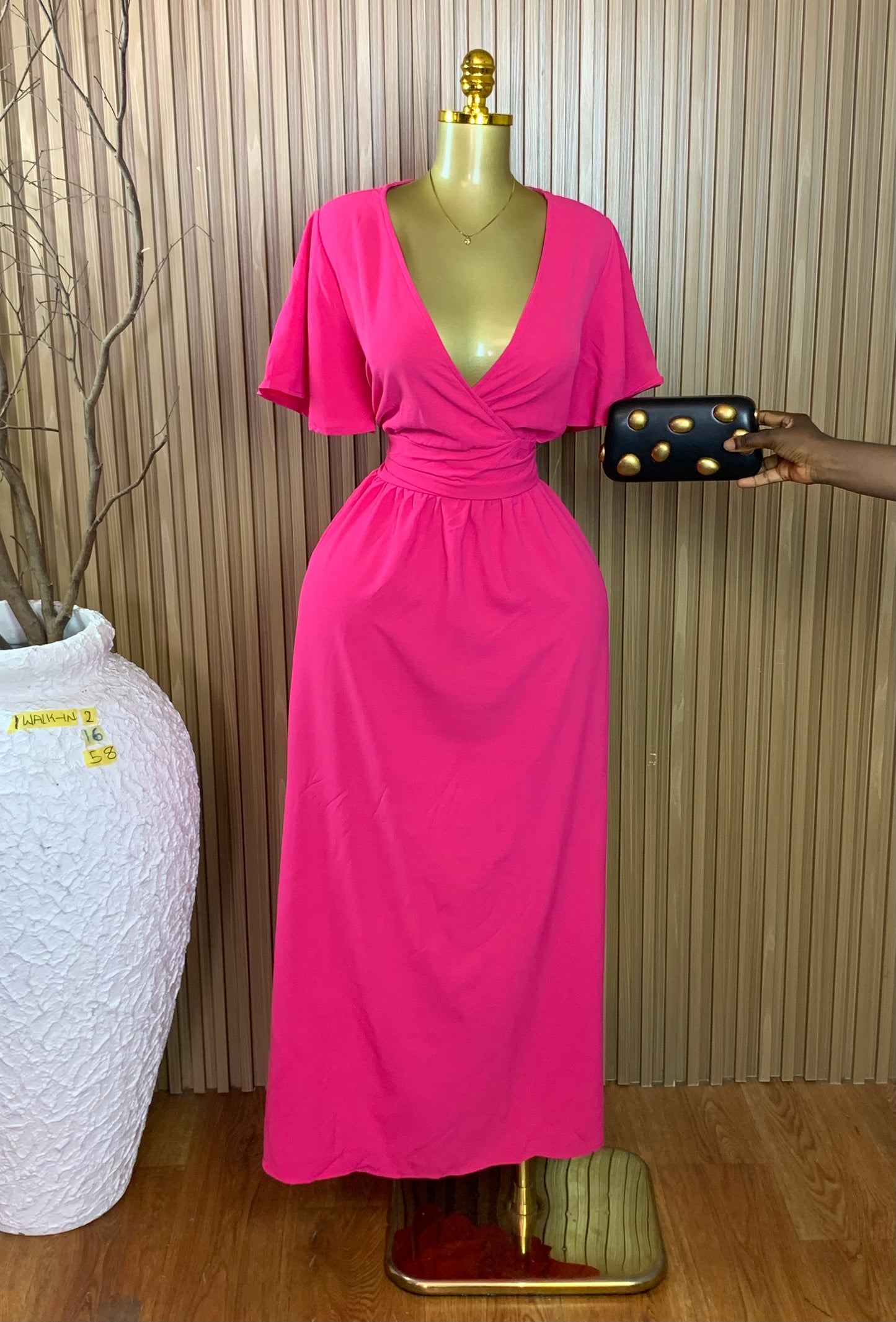 1WALK-IN2 SIZE16 Length58 Pink party dress