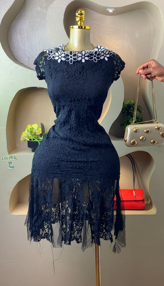 LEO192 BLACK DRESS SIZE10 Length40