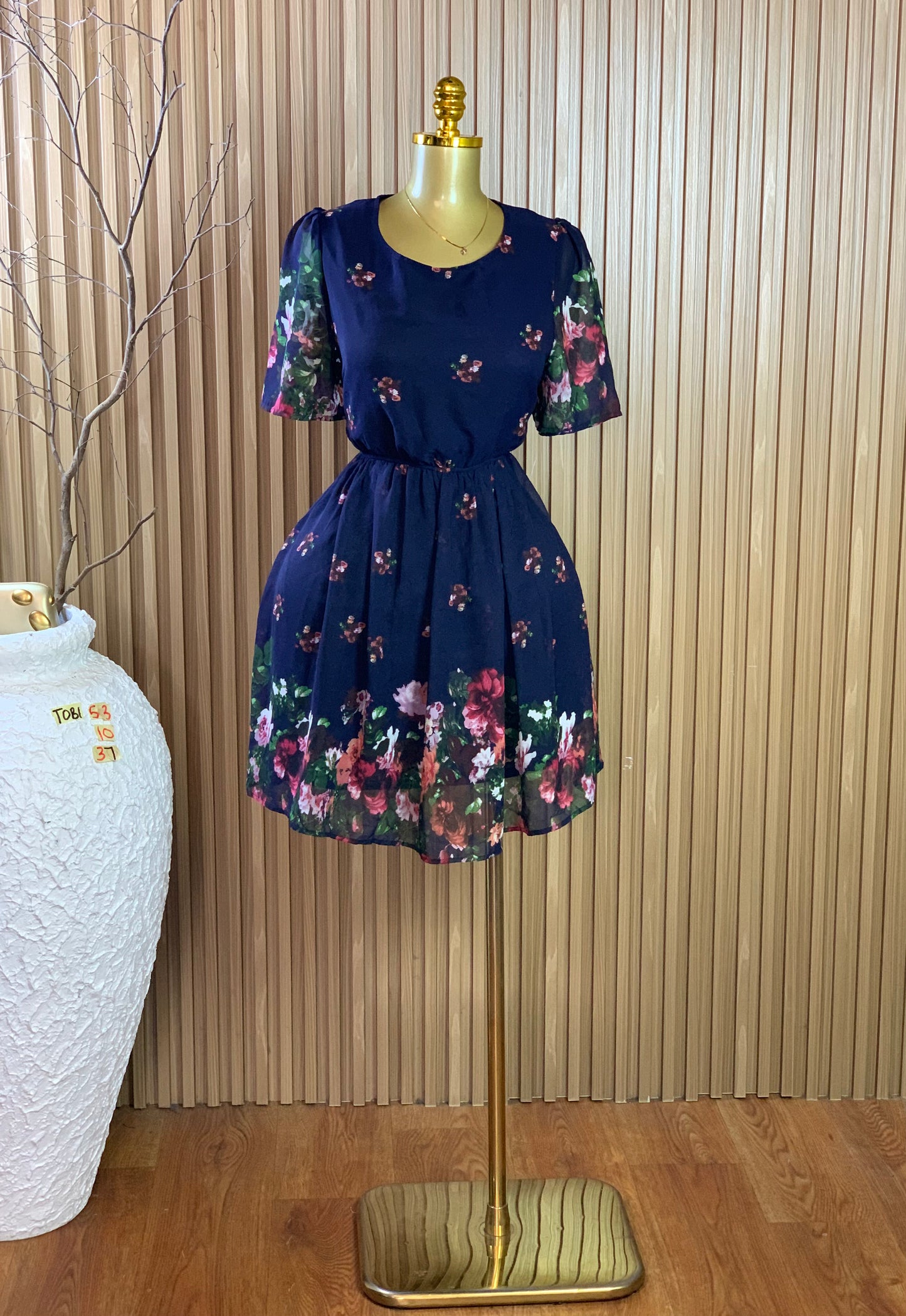 TOBI53 SIZE10 Length37 floral dress