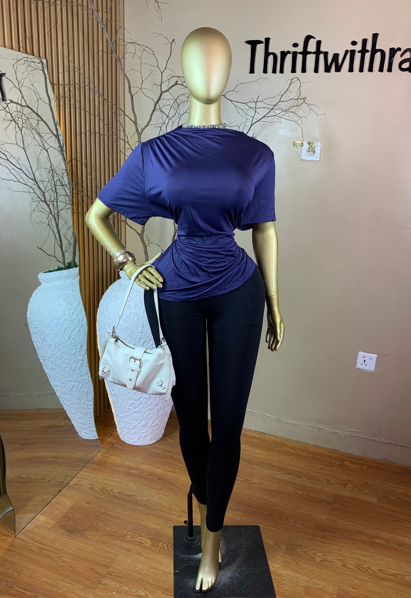 SIZE22 BOLD90 NAVY BLUE TOP