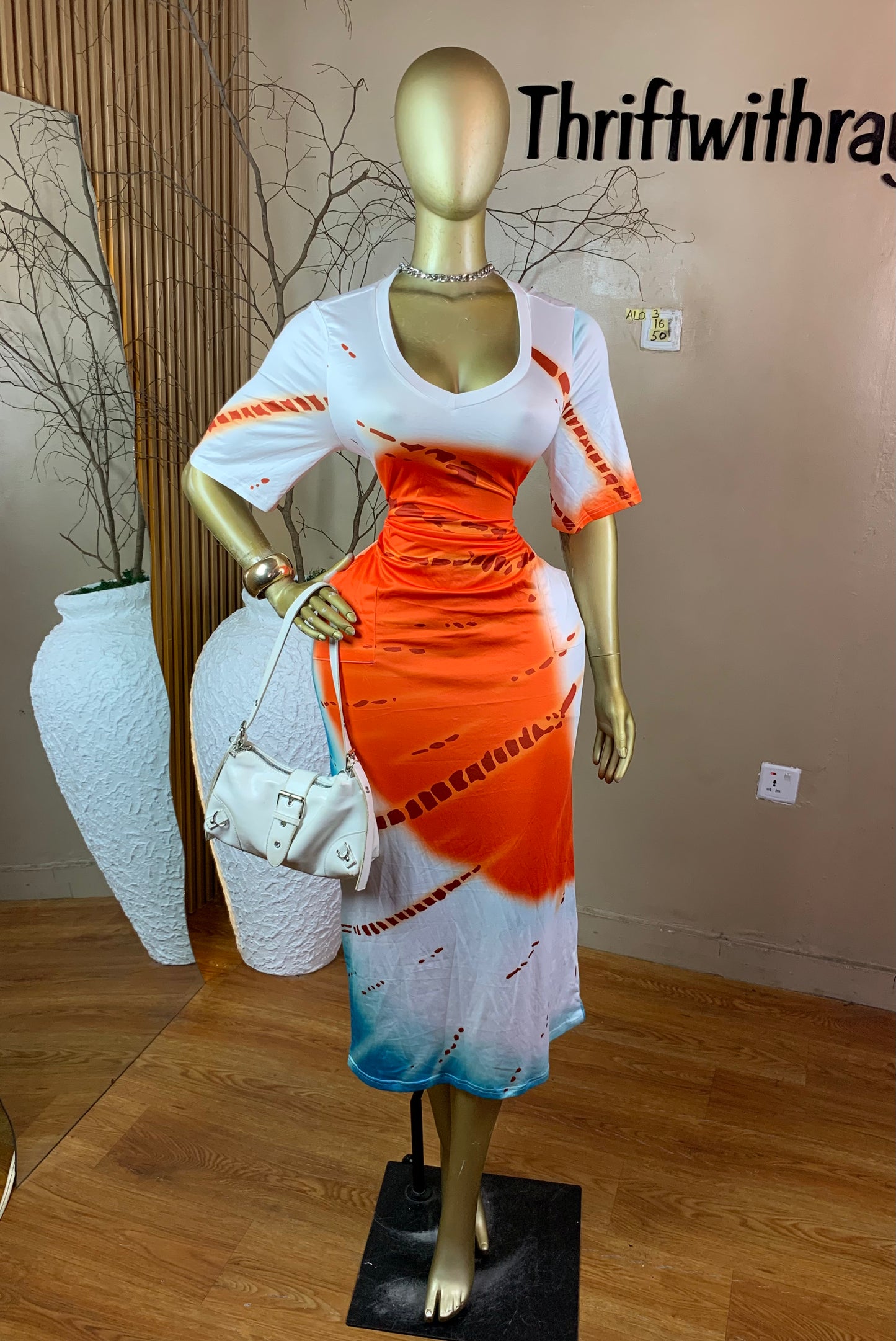 SIZE16&18 ALO3 MULTI COLOR DRSSS Length50