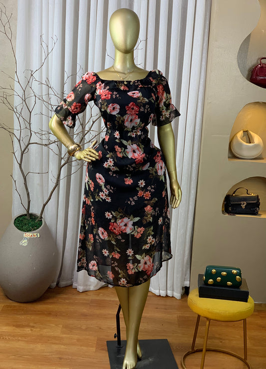 JOLA45 SIZE10 Length50 floral dress