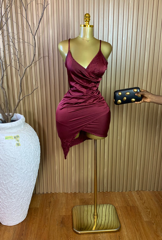 NINI44 SIZE6 Length31 silk dress