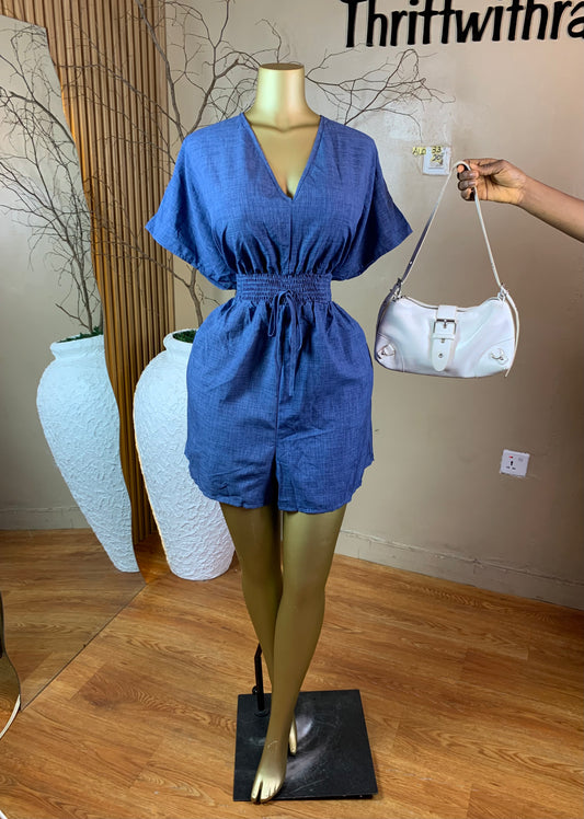 SIZE22 ALO33 BLUE PLAYSUIT