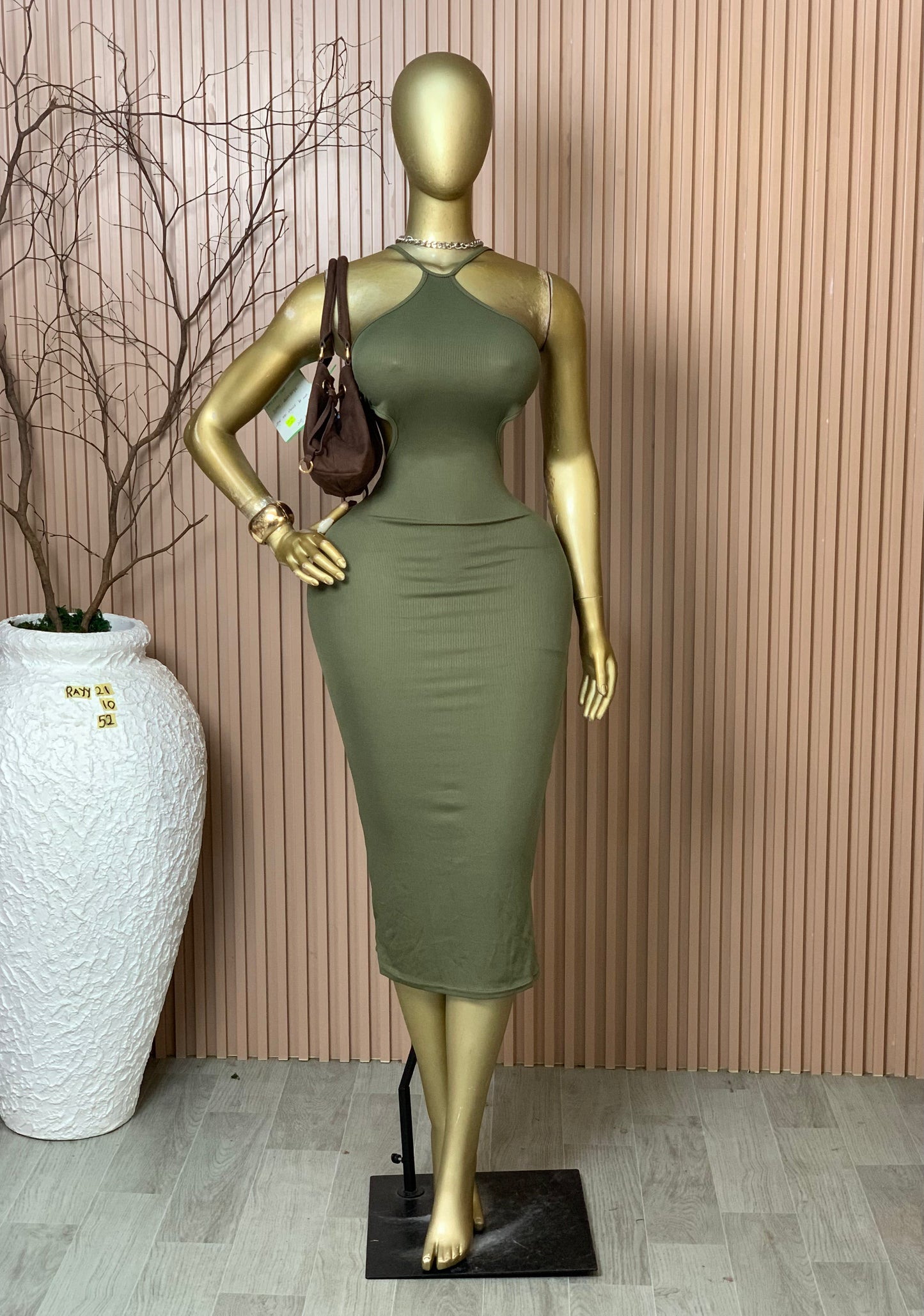 SIZE10 RAYY21 Length52 Brand new green dress