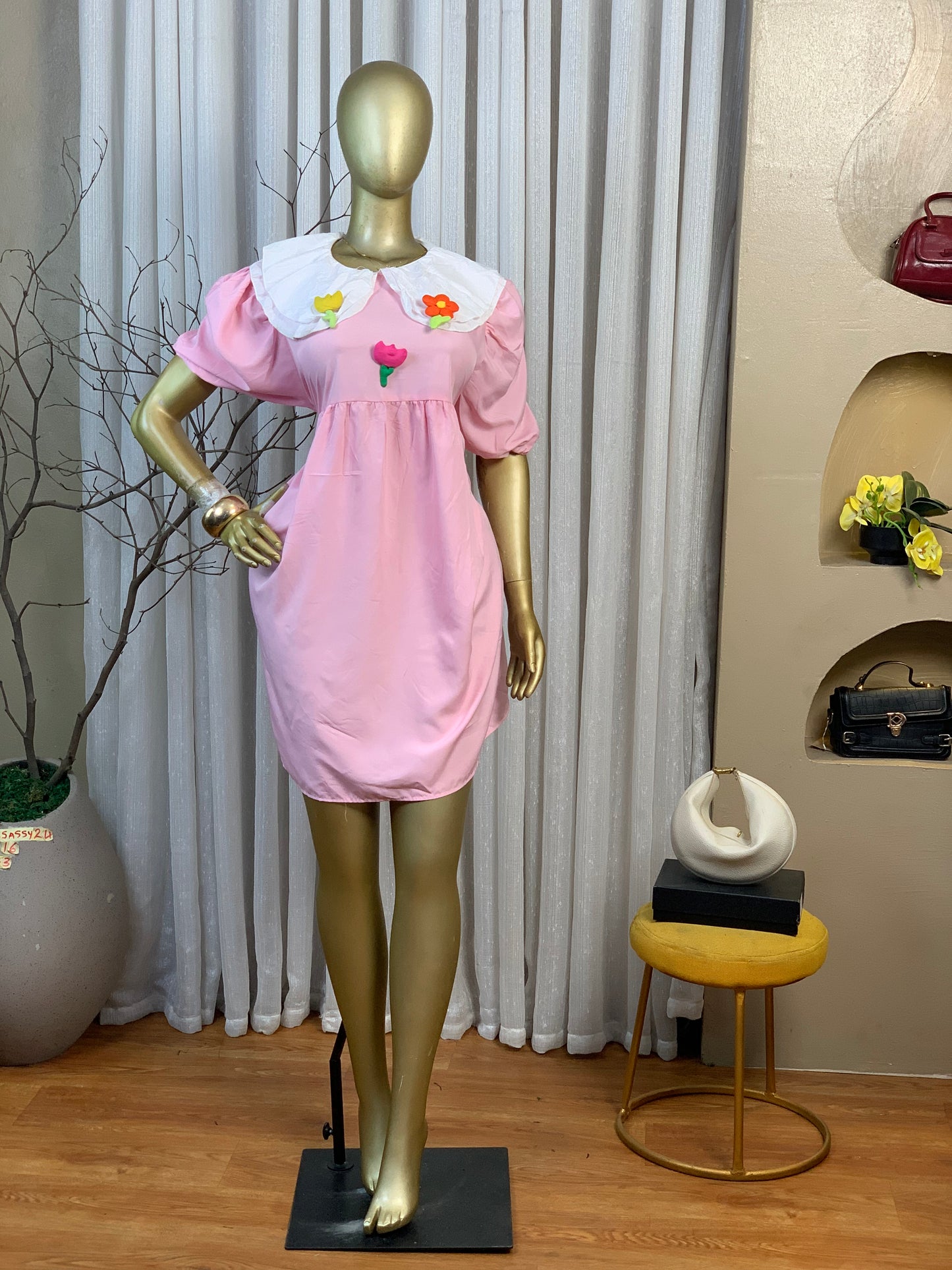 SASSY24 SIZE16 pink DRESS Length43