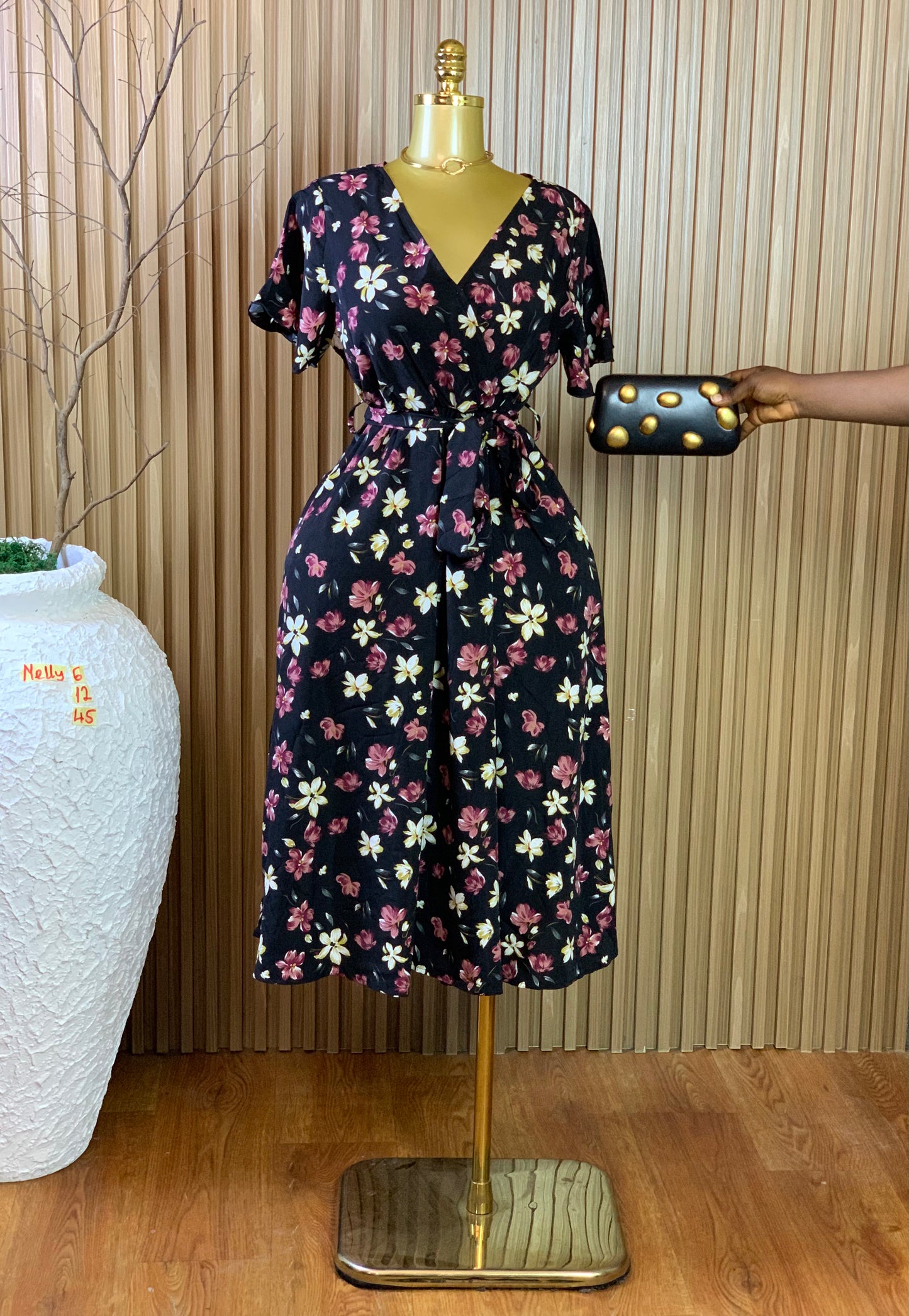 NELLY6 SIZE12 Length45 floral dress