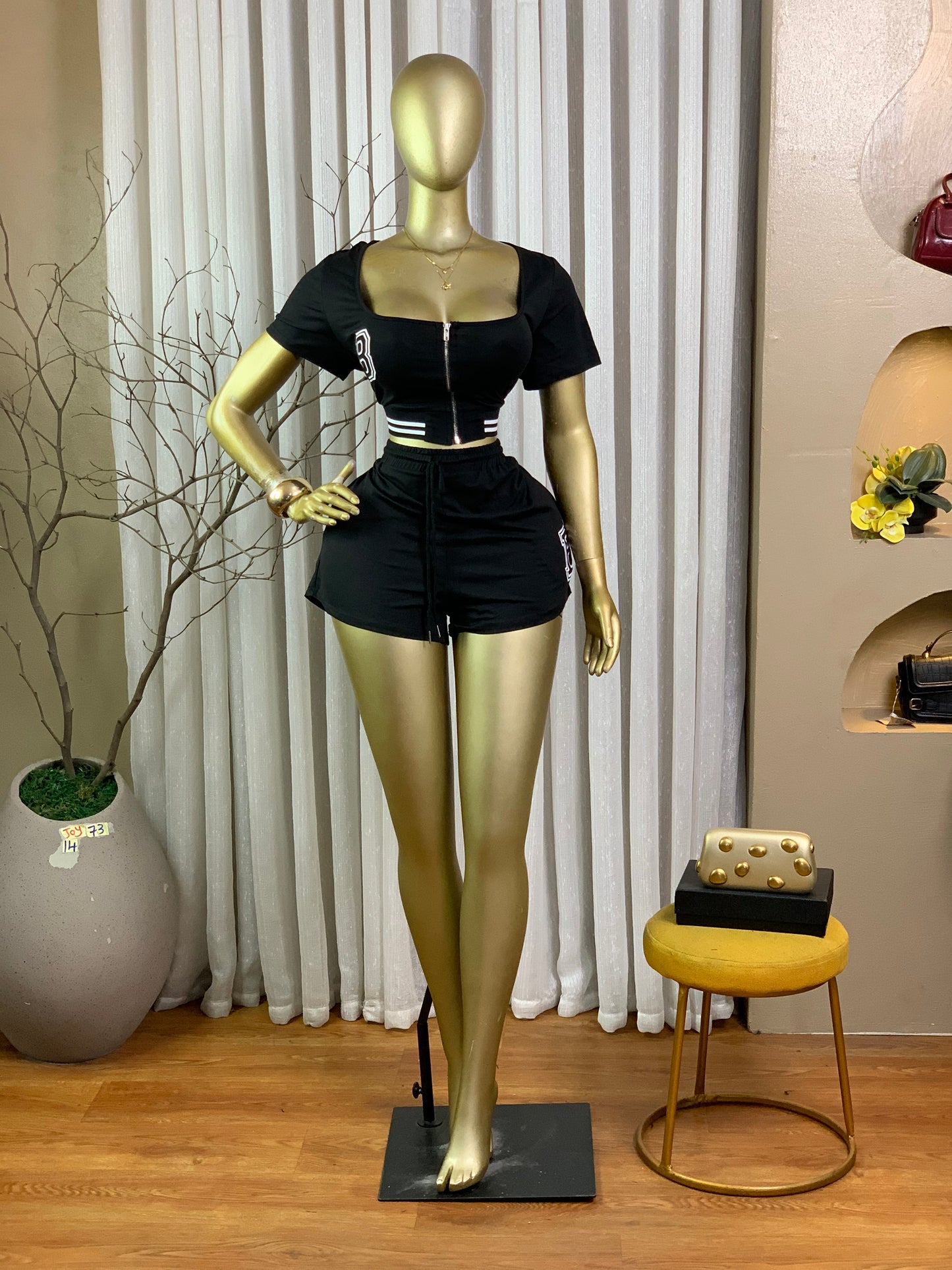 JOY73 SIZE14 Black Two piece