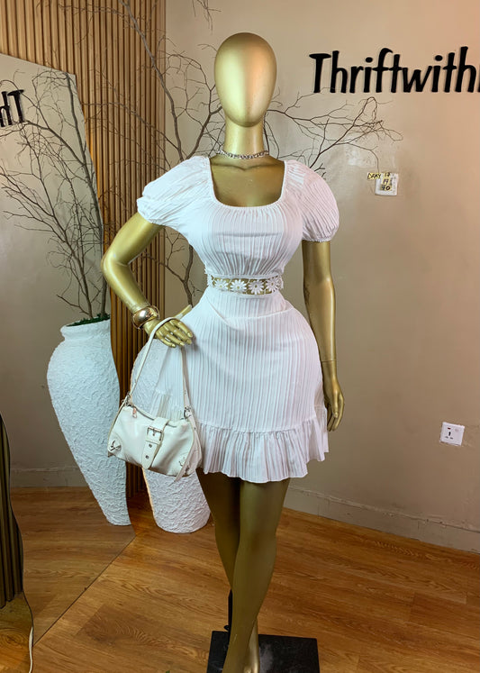 SIZE12 DRAY17 WHITE DRESS Length40