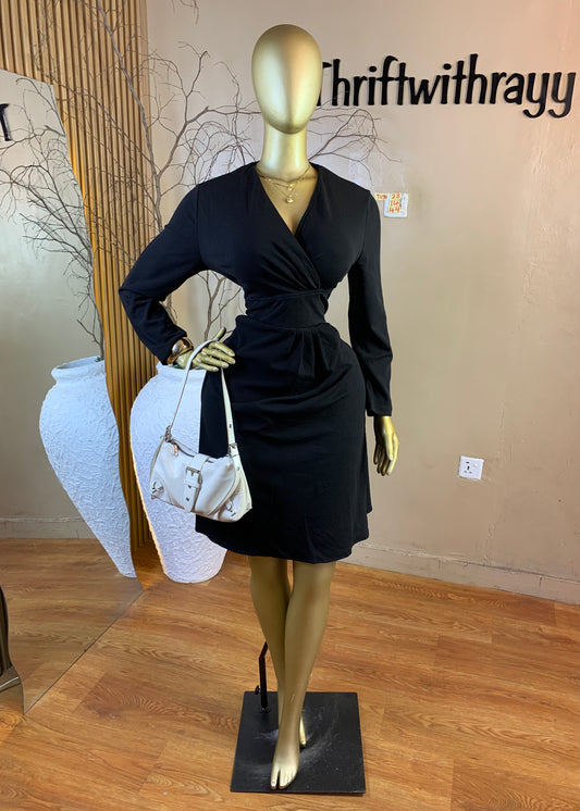TOYO23 SIZE14 Length44 black corporate dress