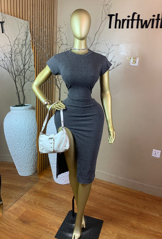 ZEE43 GREY DRESS SIZE10 Length48