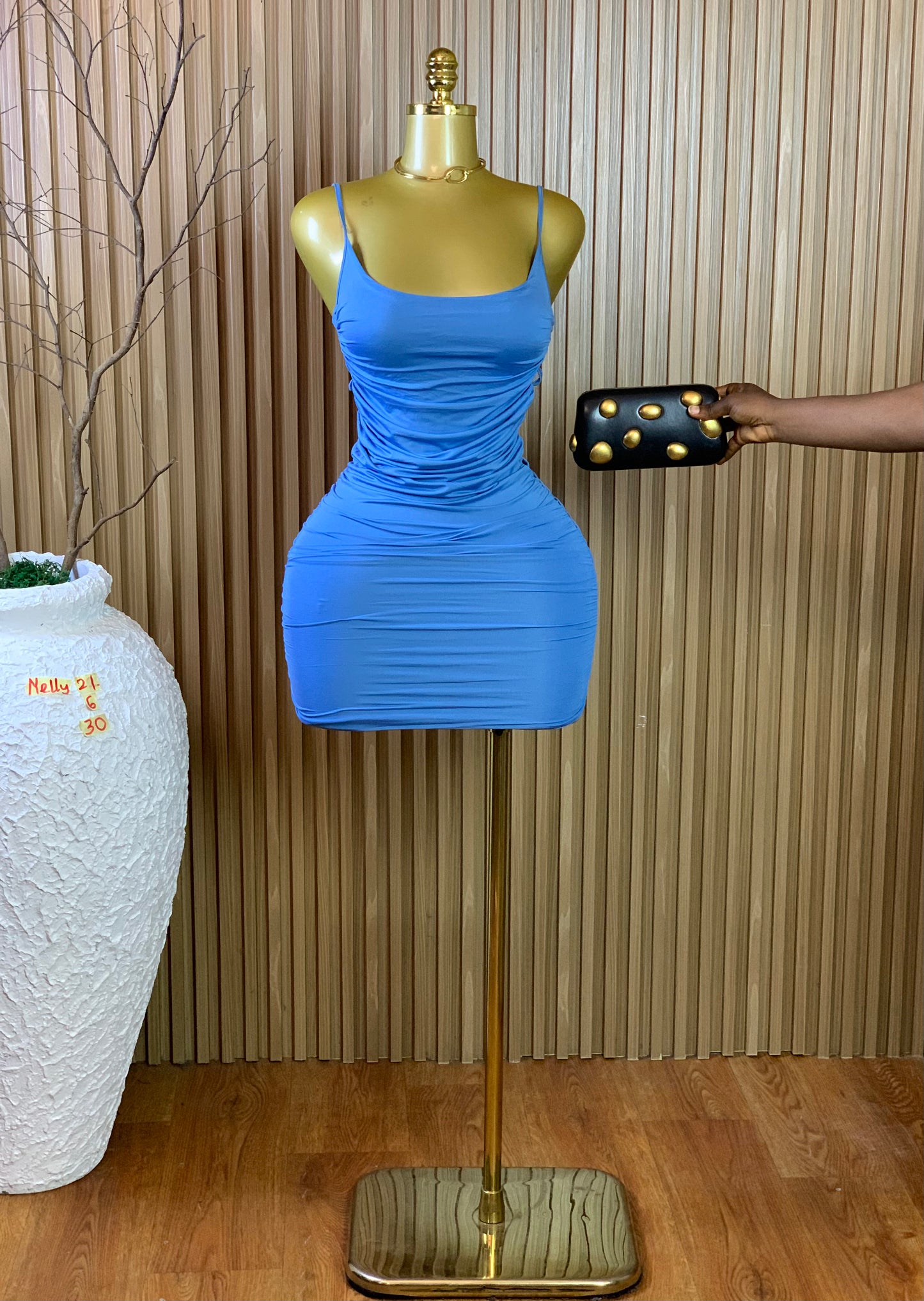 NELLY21 SIZE6 Length30 blue dress