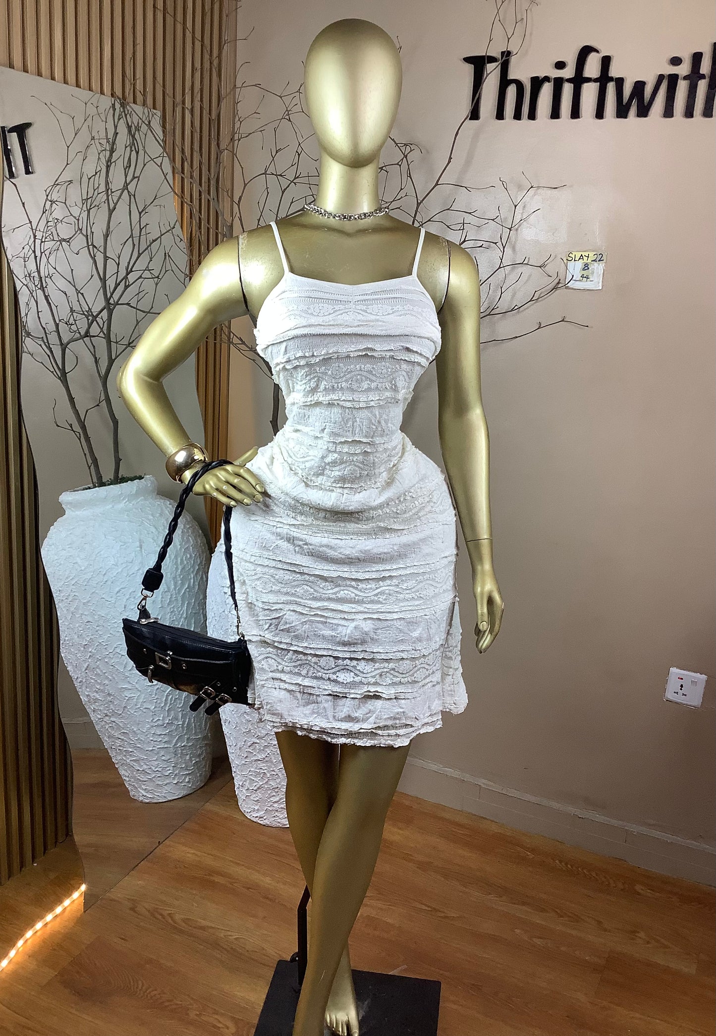 SIZE8 Slay22 Length44(White)(Free dress)