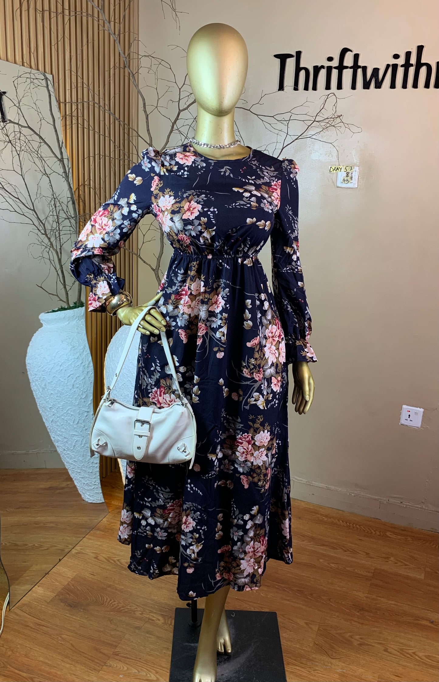 SIZE8 DRAY57 FLORAL DRESS Length43