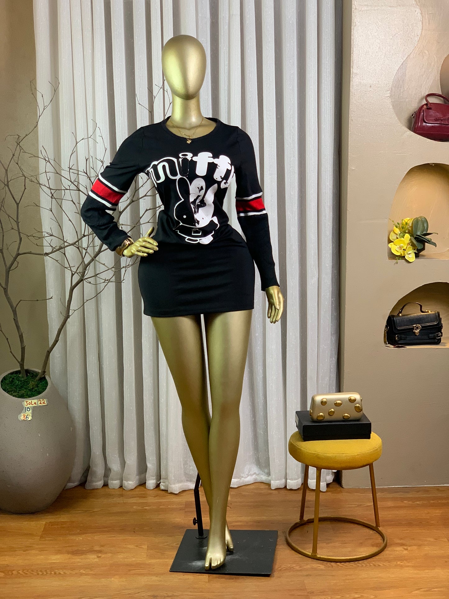 JOLA22 SIZE10 Black DRESS Length36