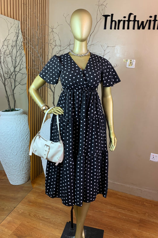 ZEE19 POLKA DOT DRESS SIZE8 Length45