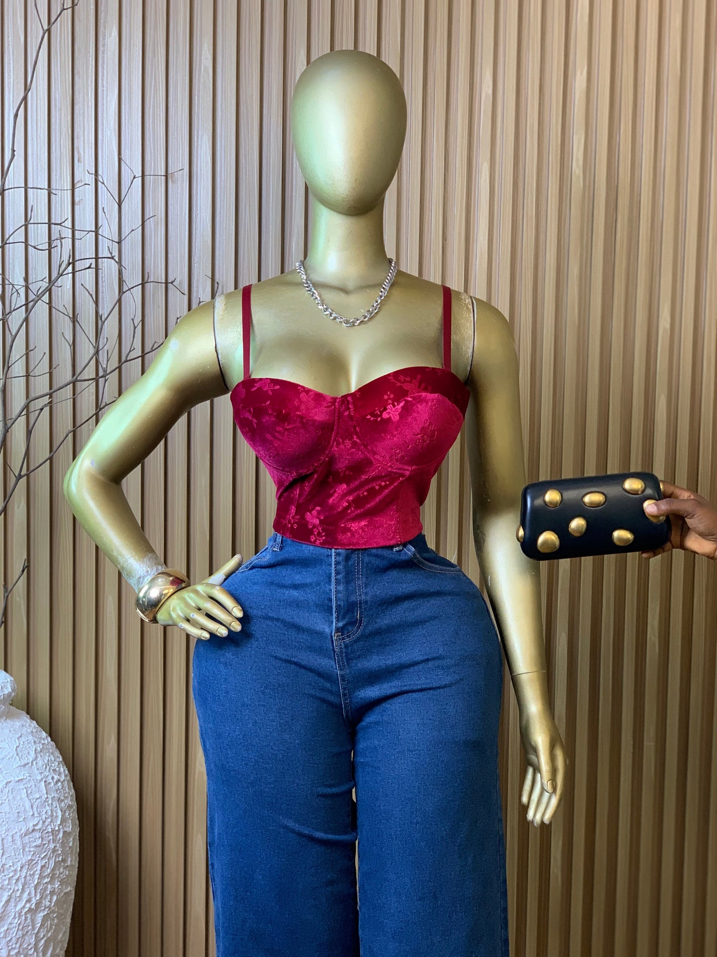 CORSET Top7 SIZE12 (Burgundy)