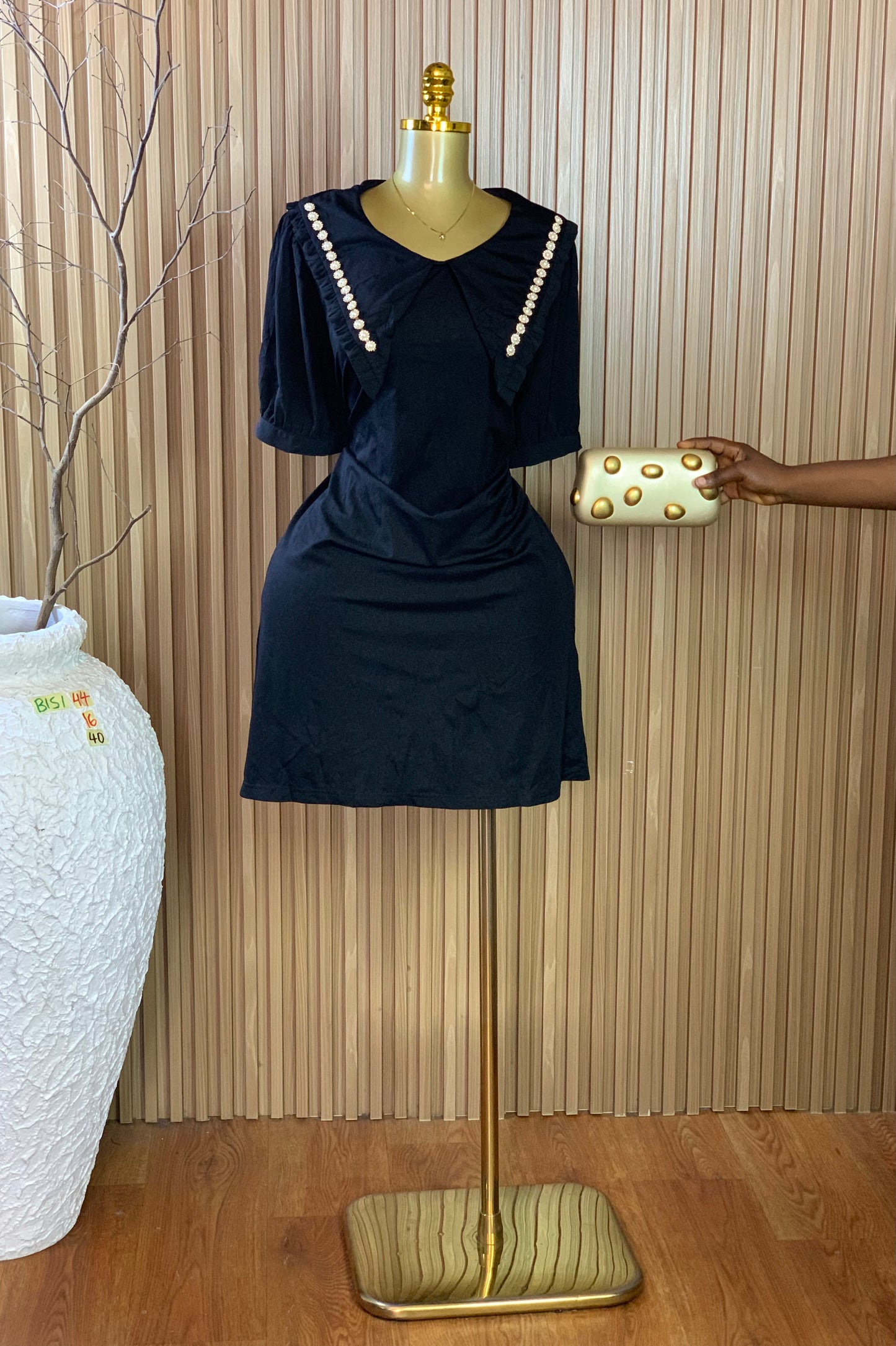 BISI44 SIZE16 Length40 black free dress