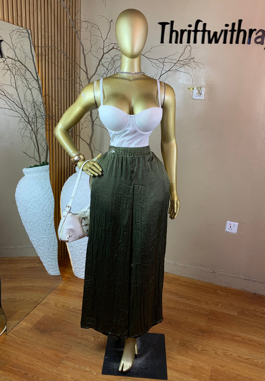 SIZE8 MSH107 OLIVE GREEN PANT ONLY