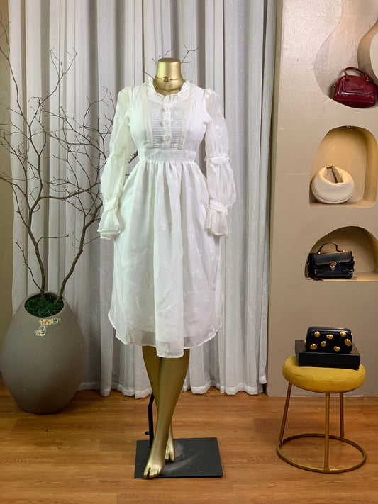 TIFE13 SIZE6 White DRESS Length47