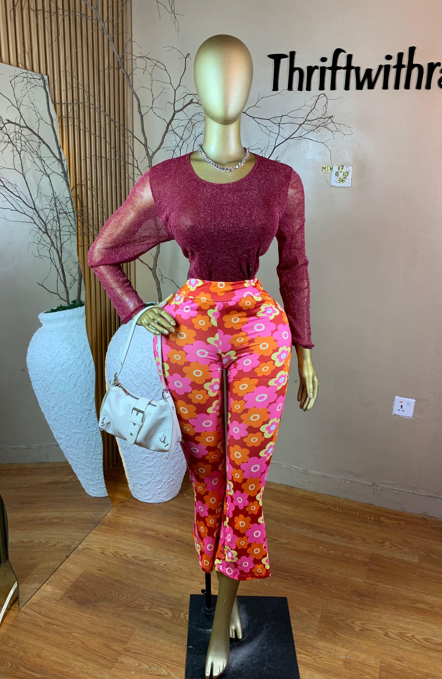 SIZE6 MSH17 MULTI COLOR PANT ONLY Length36