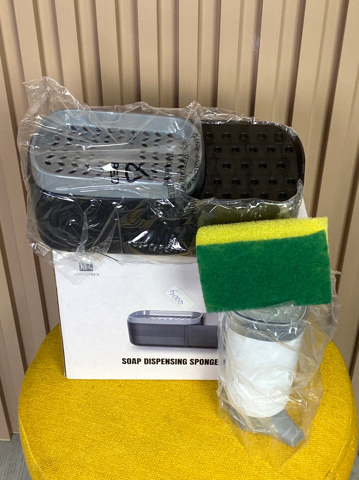 SOAP DISPENSING SPONGE HOLDER