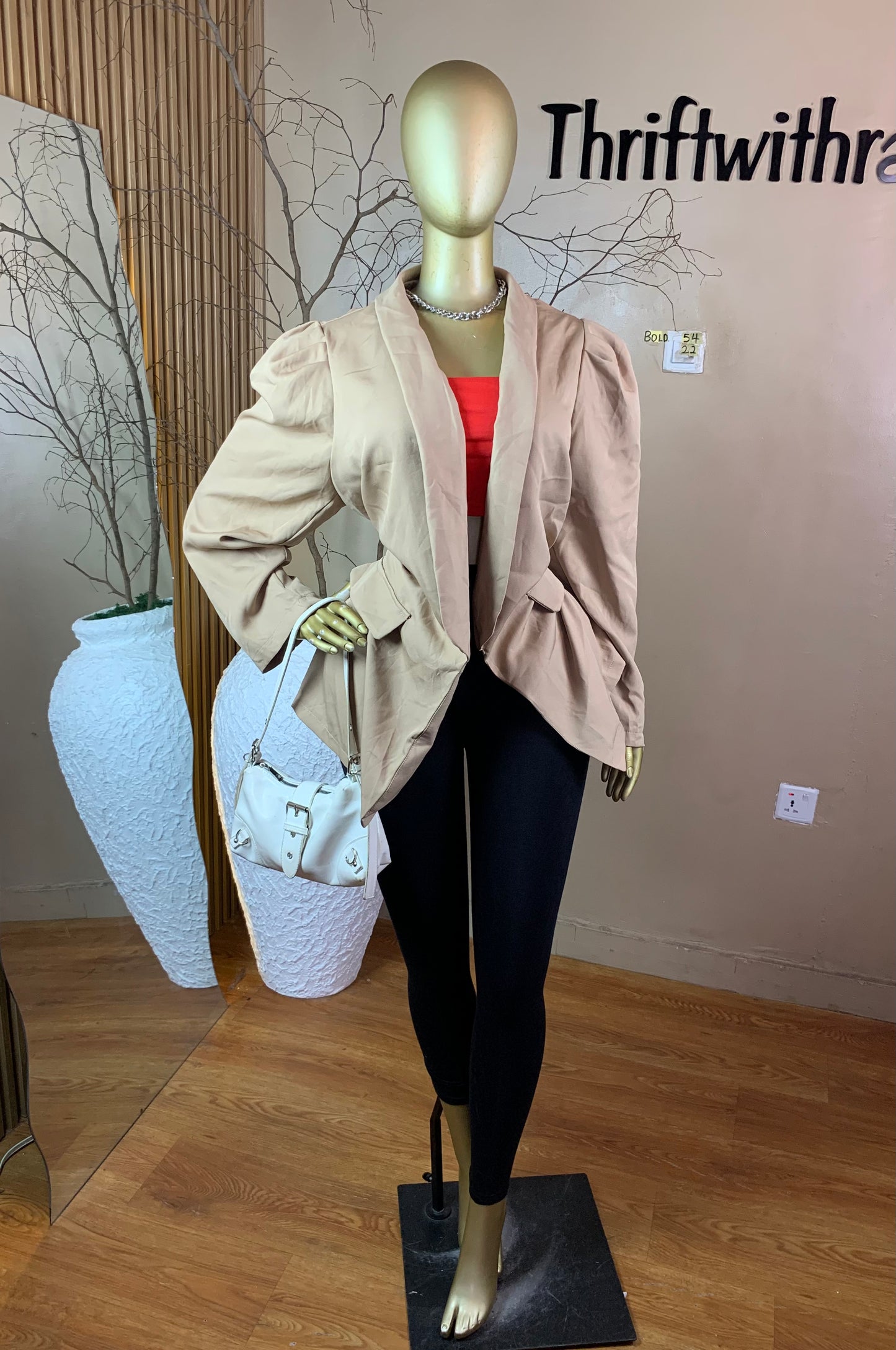 SIZE22 BOLD54 NUDE BLAZER ONLY