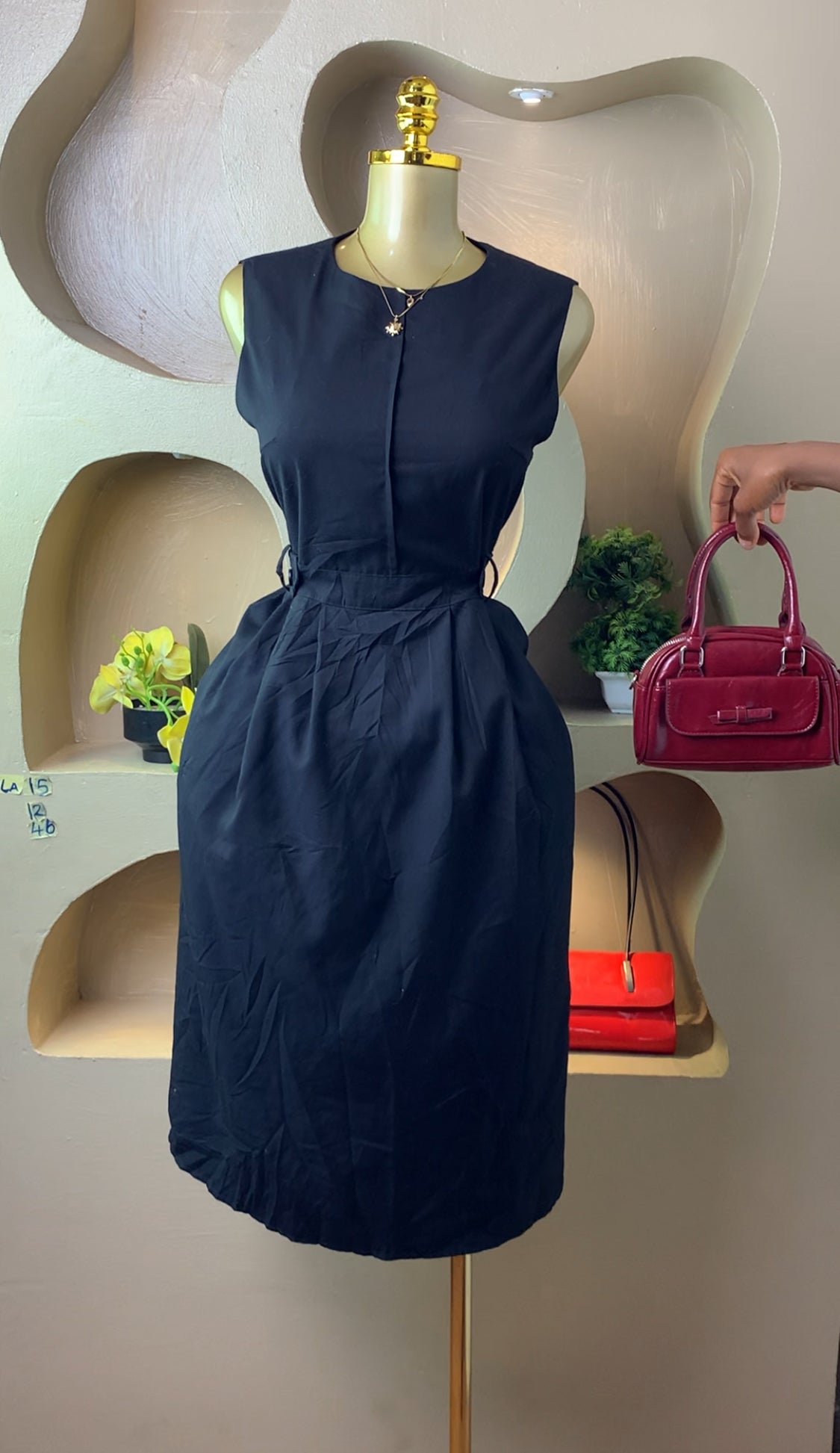 ZILA15 BLACK DRESS SIZE12 Length46