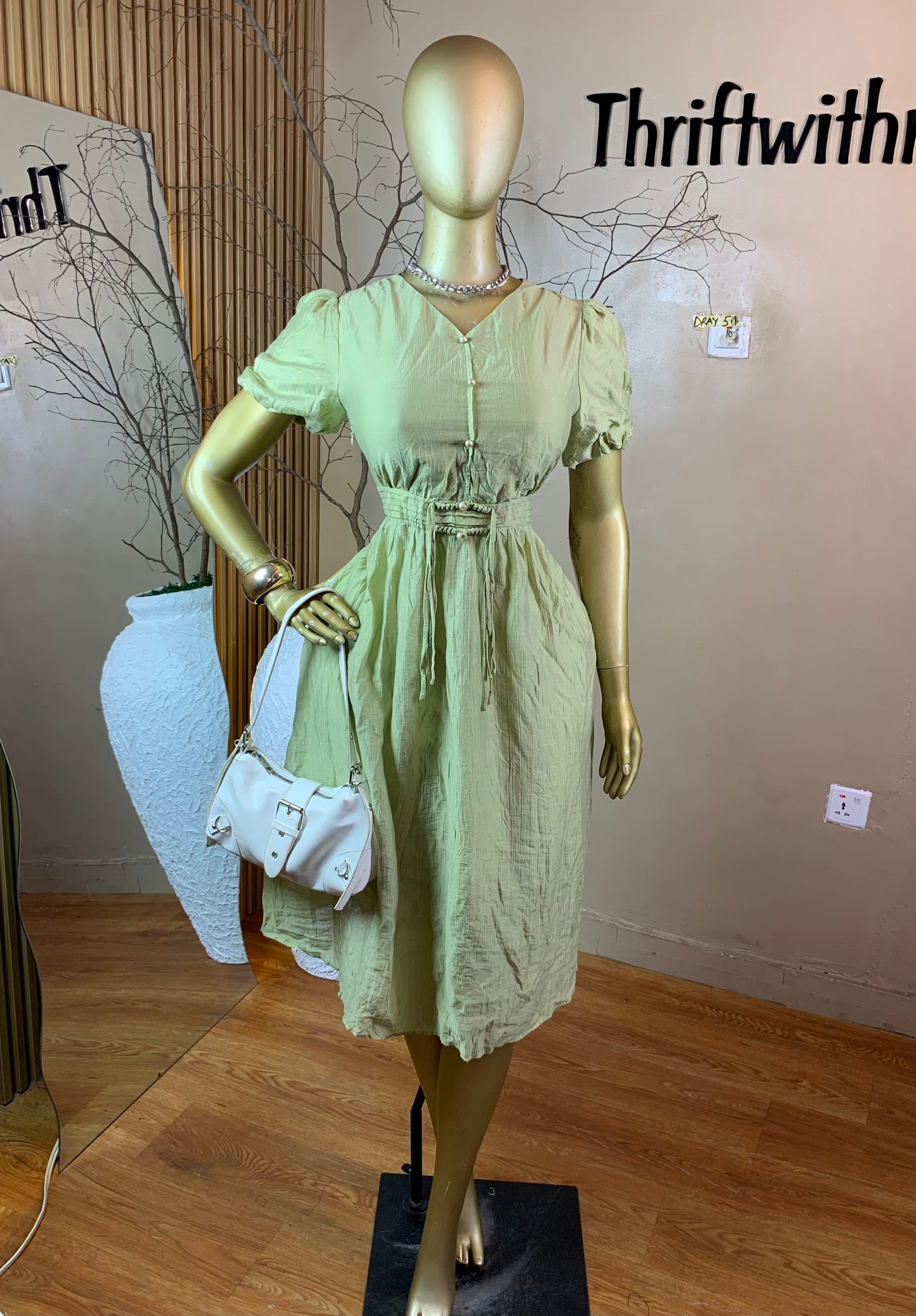 SIZE10 DRAY51 MINT GREEN DRESS