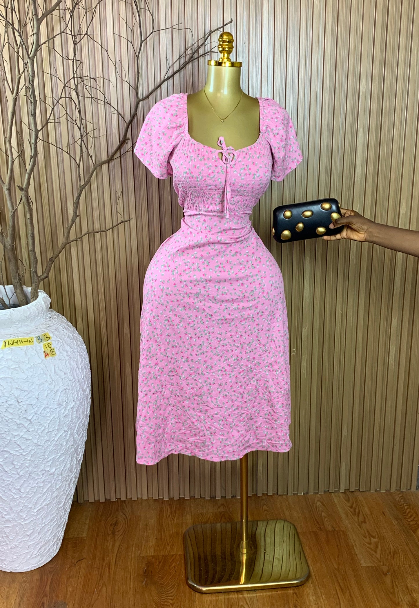 1WALK-IN33 SIZE10 Length48 Pink dress