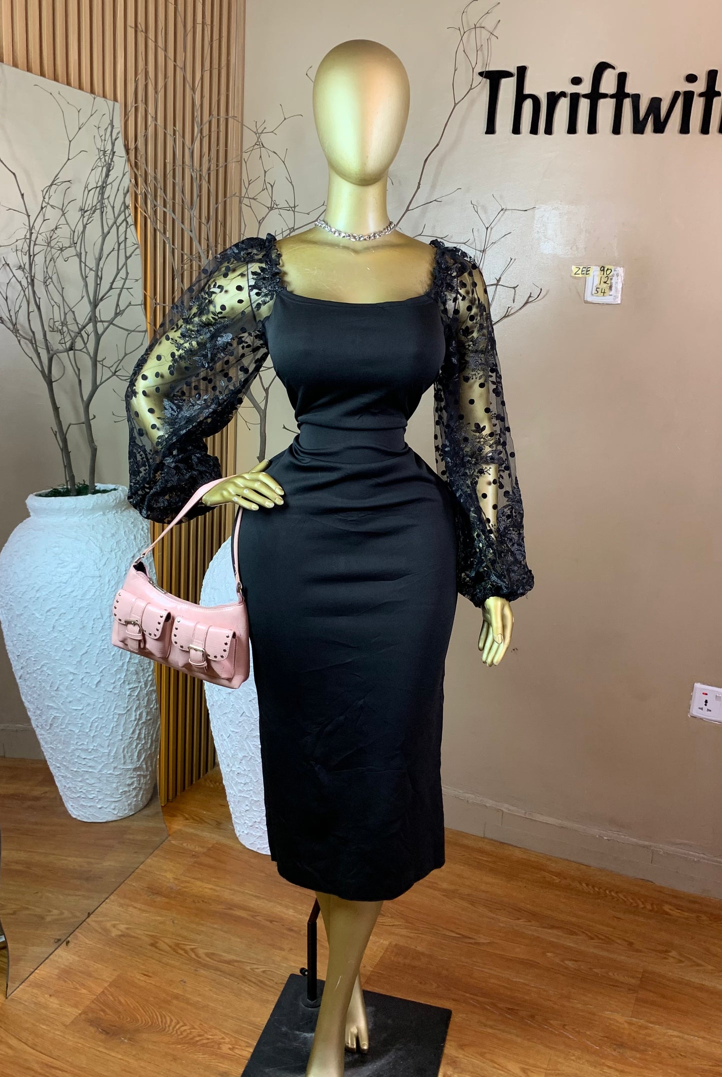 ZEE90 BLACK PARTY DRESS SIZE12 Length54