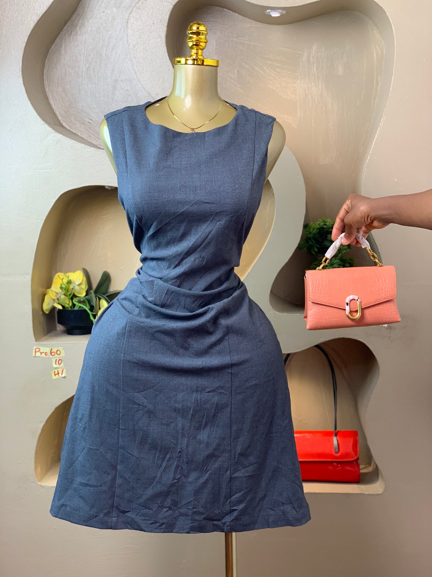 PRO60 SIZE10 Grey Corporate DRESS Length41