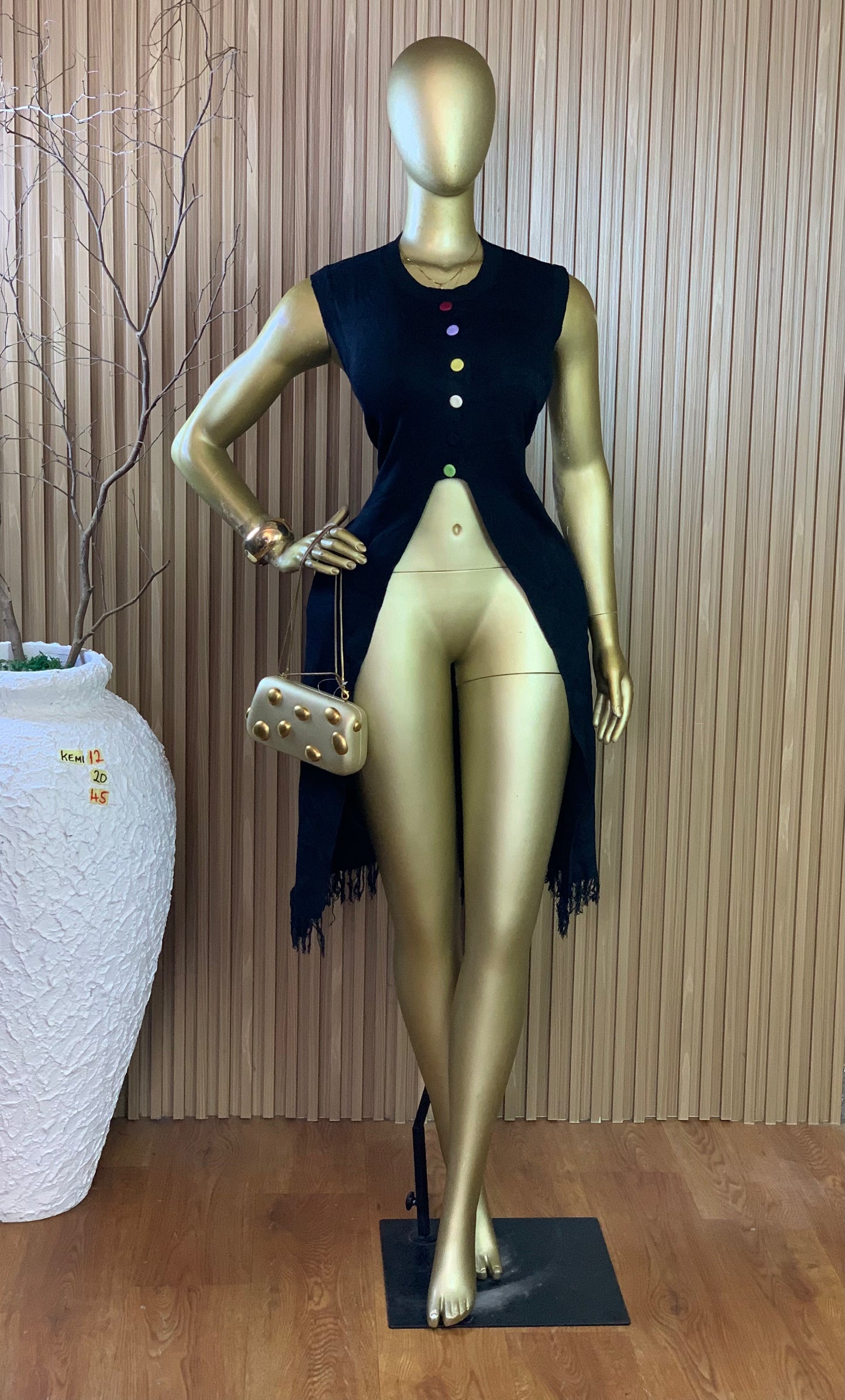 KEMI12 SIZE20 Length45 black dress