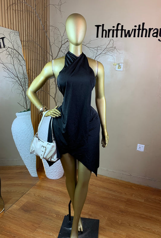 SIZE12 ALO70 BLACK DRESS Length42