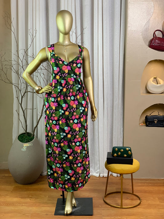 TITI6 SIZE18 Floral DRESS Length60