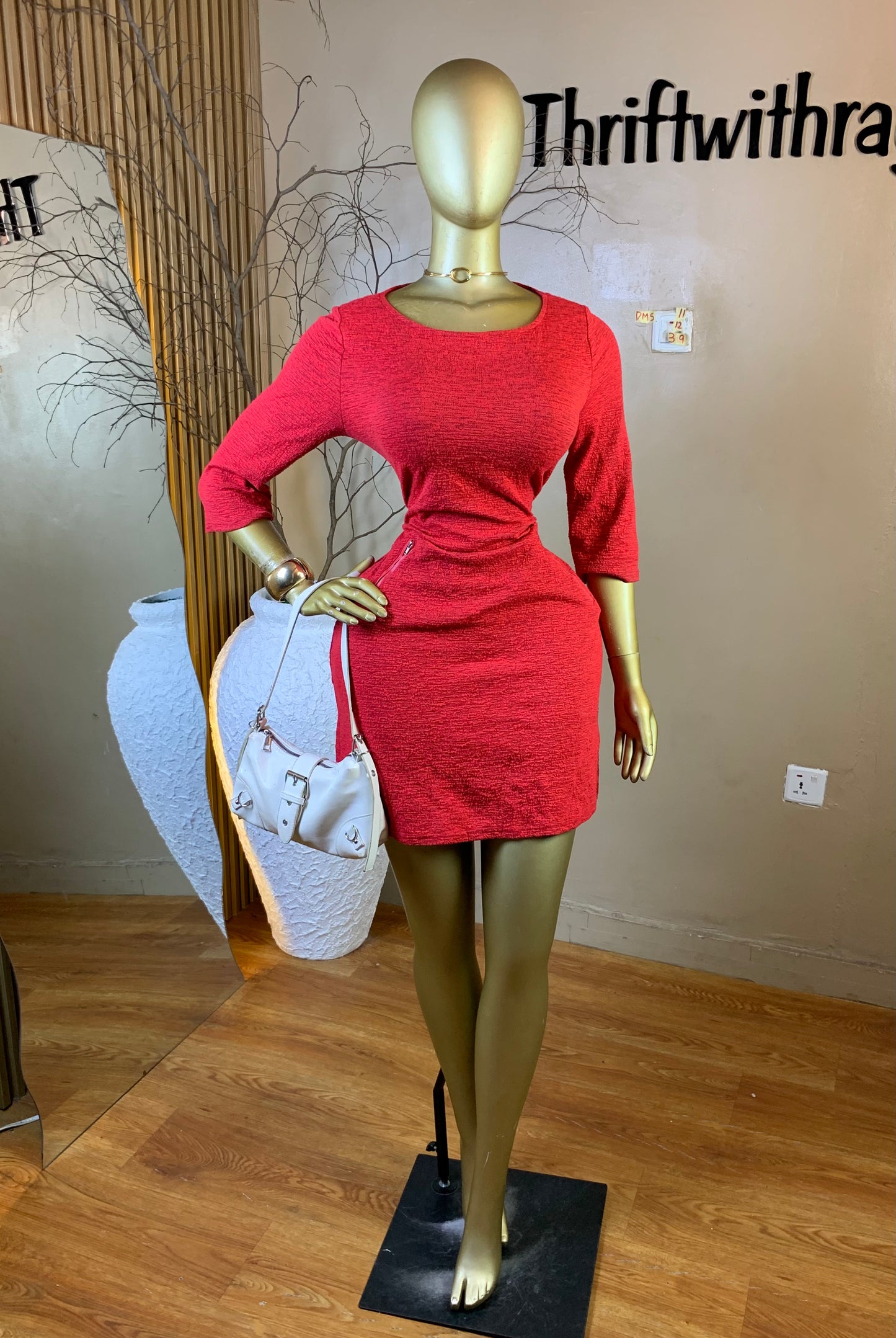 DAMSEL11 SIZE12 Length39 red dress