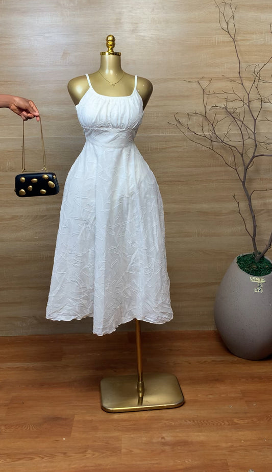 SIZE8 BELL17 White dress Length48