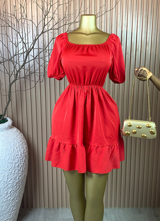 SIZE6,8 TIPSY RED DRESS5 LENGTH32