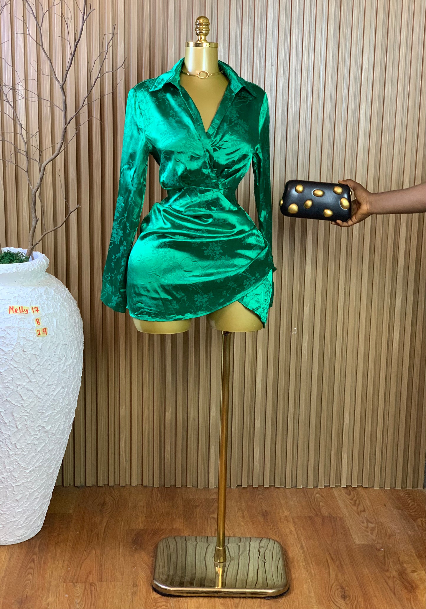 NELLY17 SIZE8 Length29 green dress