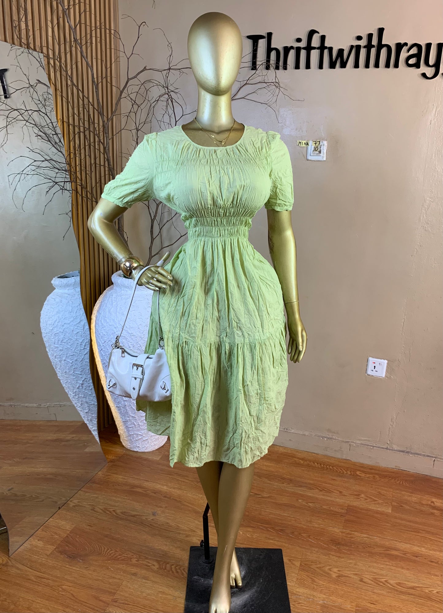 MINA77 SIZE10 green dress