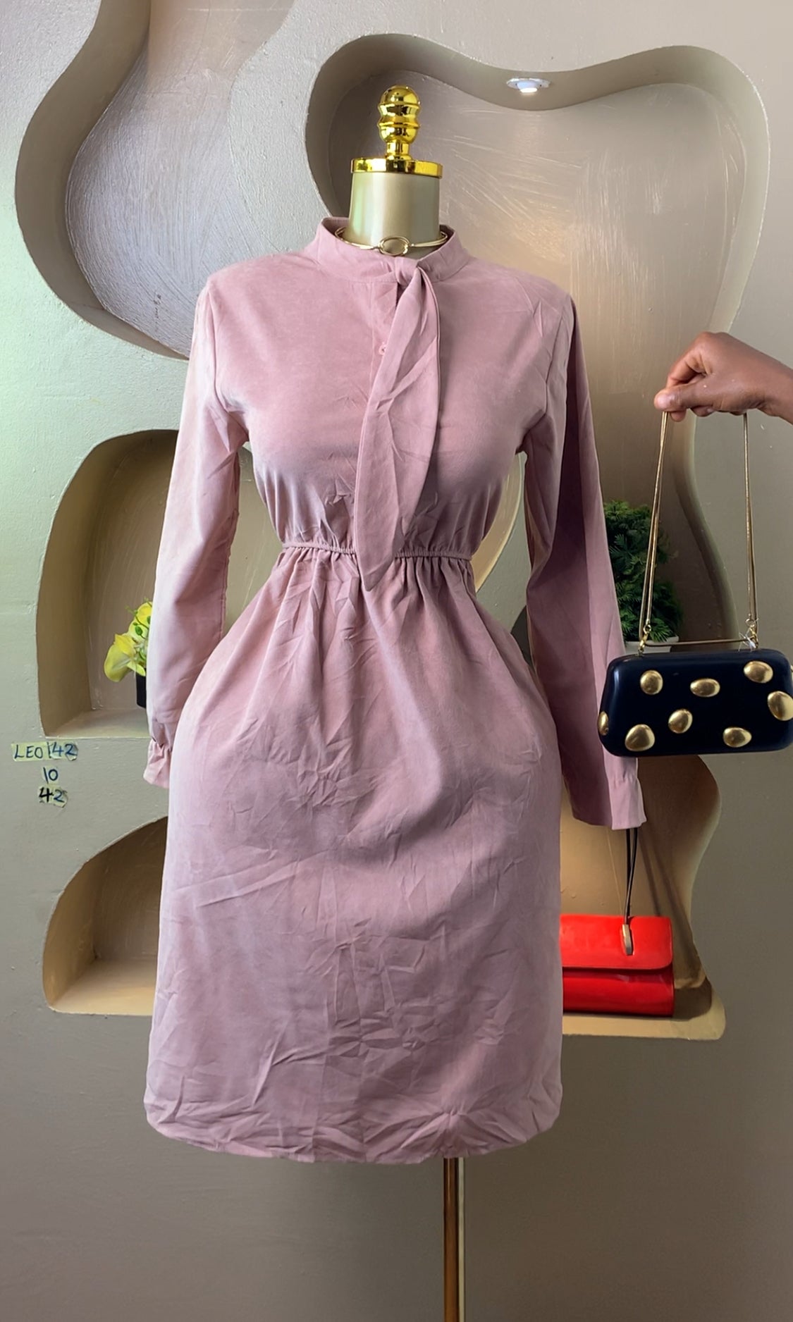 LEO142 PEACH DRESS SIZE10 Length42