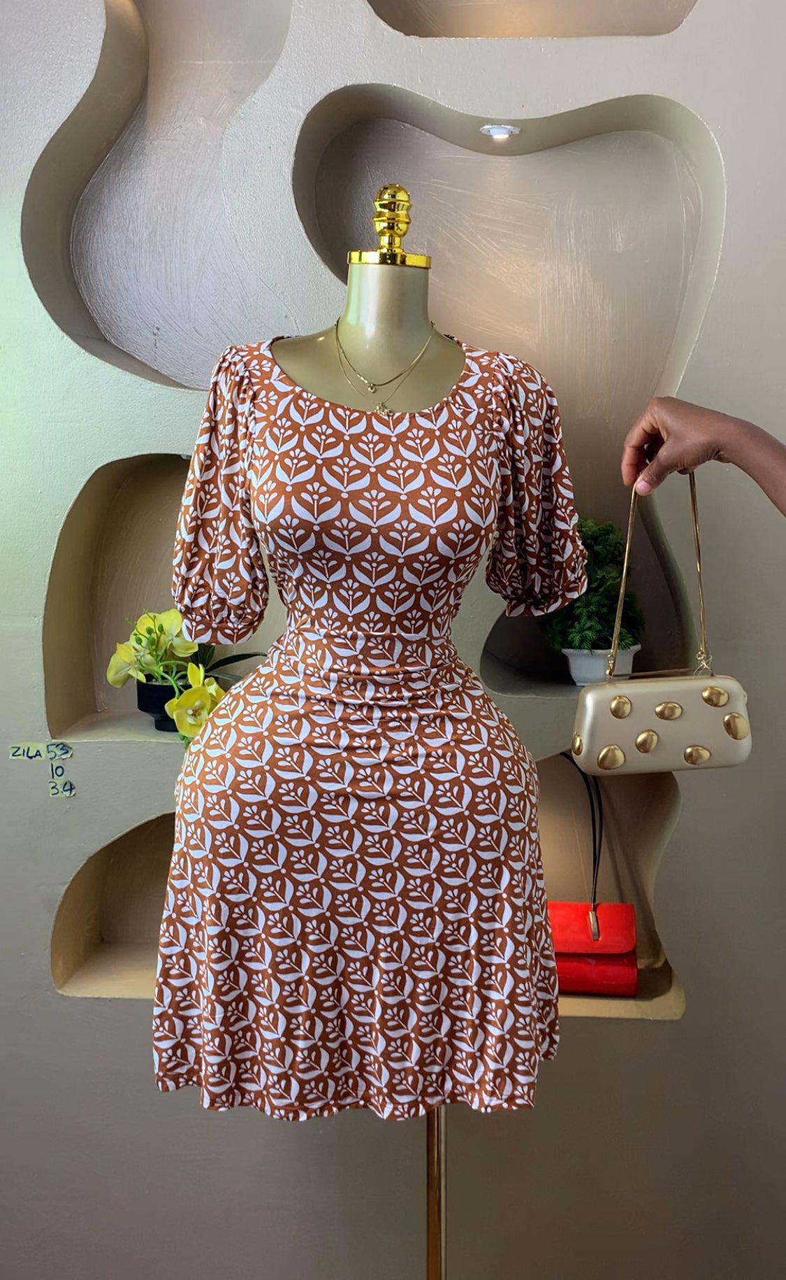 ZILA53 FLORAL DRESS SIZE10 Length34
