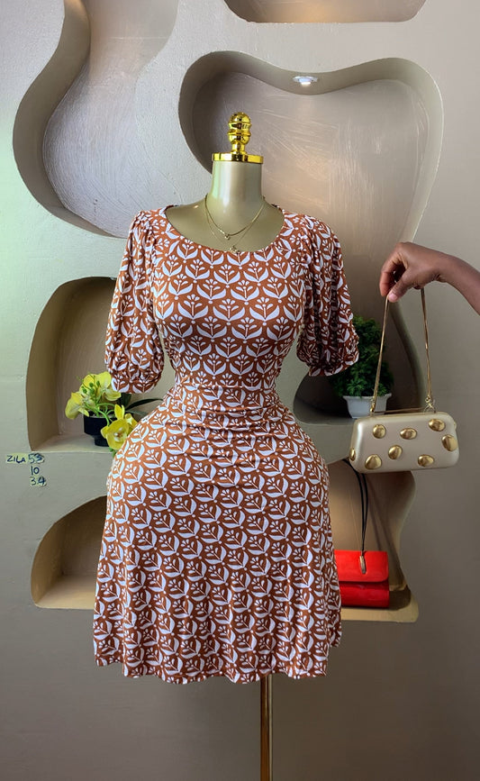 ZILA53 FLORAL DRESS SIZE10 Length34