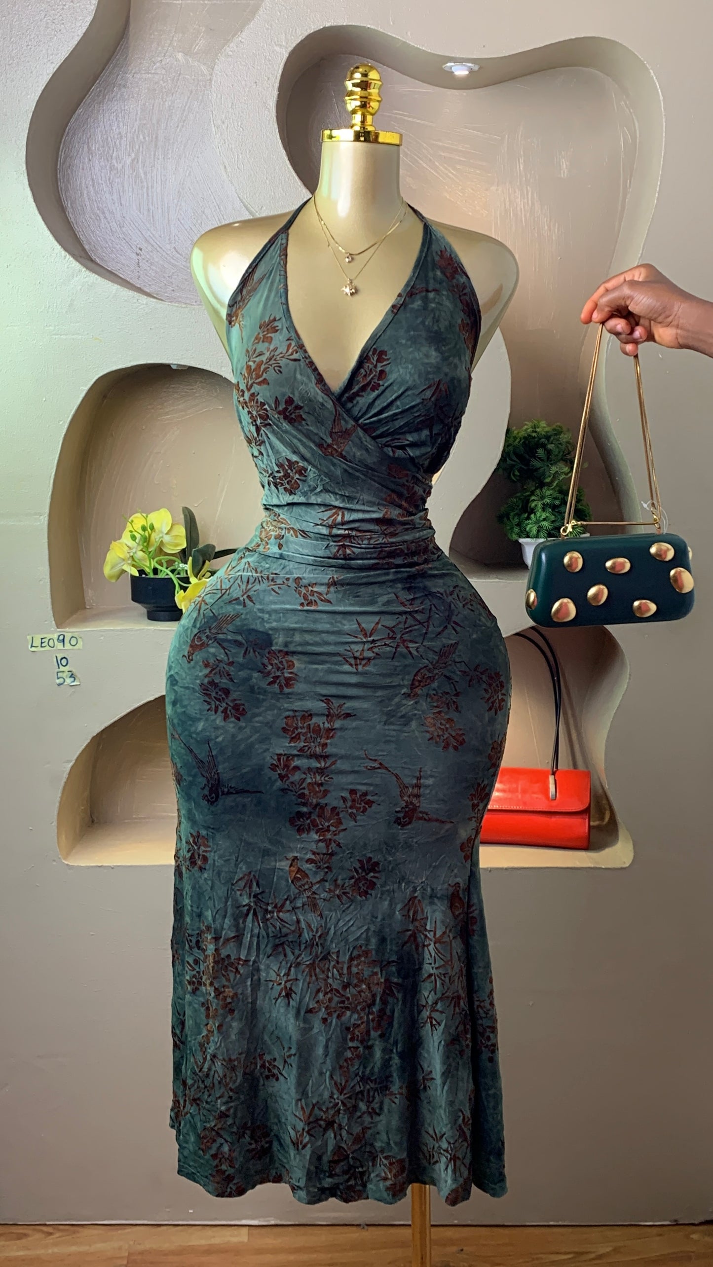 LEO90 FLORAL DRESS SIZE10 Length53