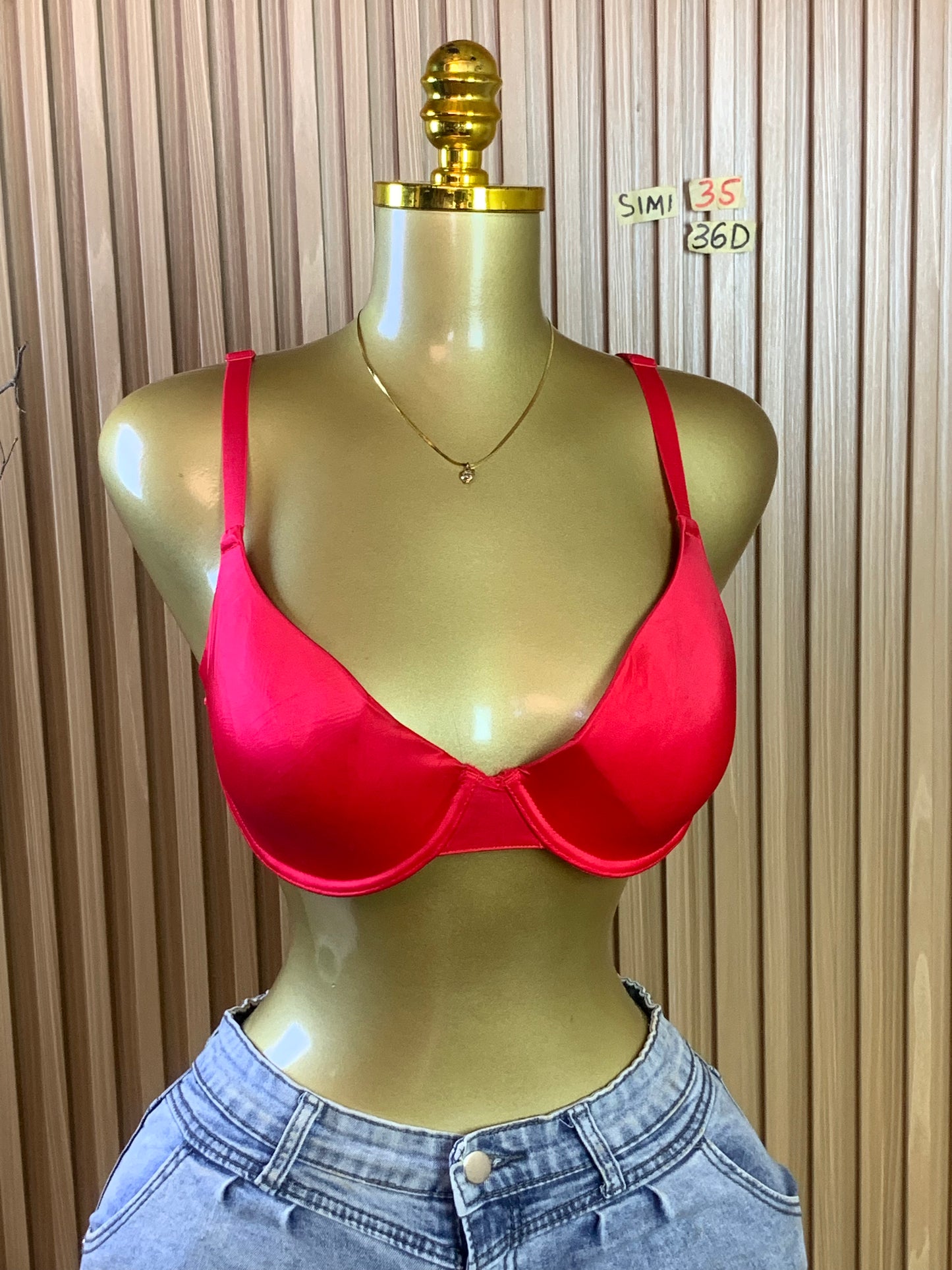 SIMI35 SIZE36D(Red bra only)