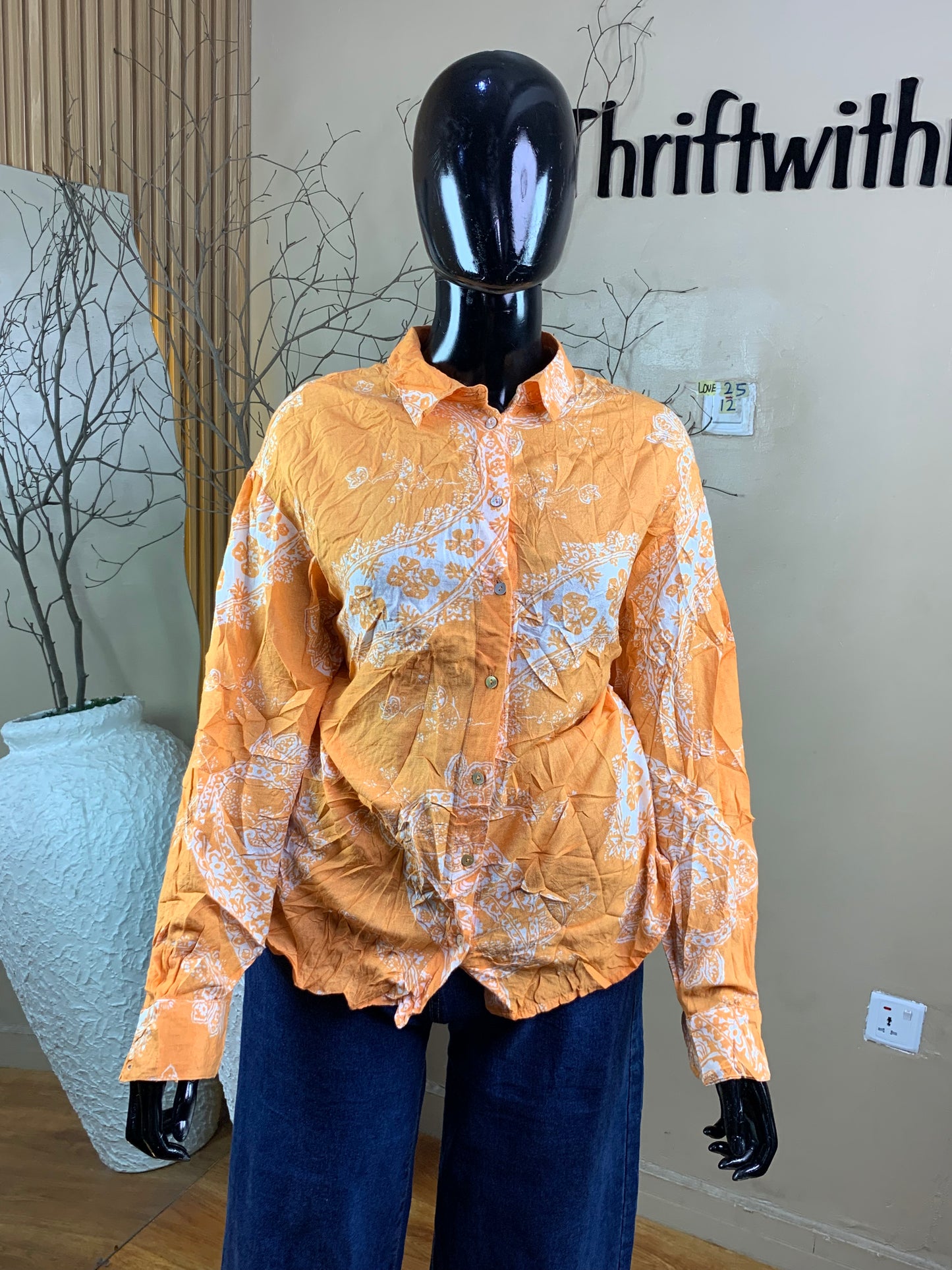 SIZE12/14 LOVE25(Orange&white)(Top only)
