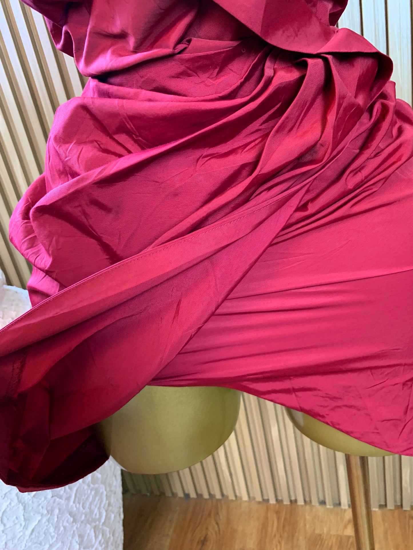 TOBI60 SIZE10 Length34 burgundy dress